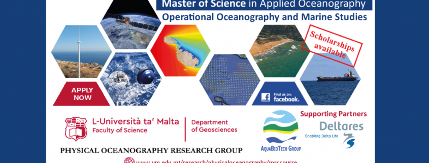 oceanography master program announcement poster