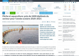 screenshot of Algerian press service website with news article